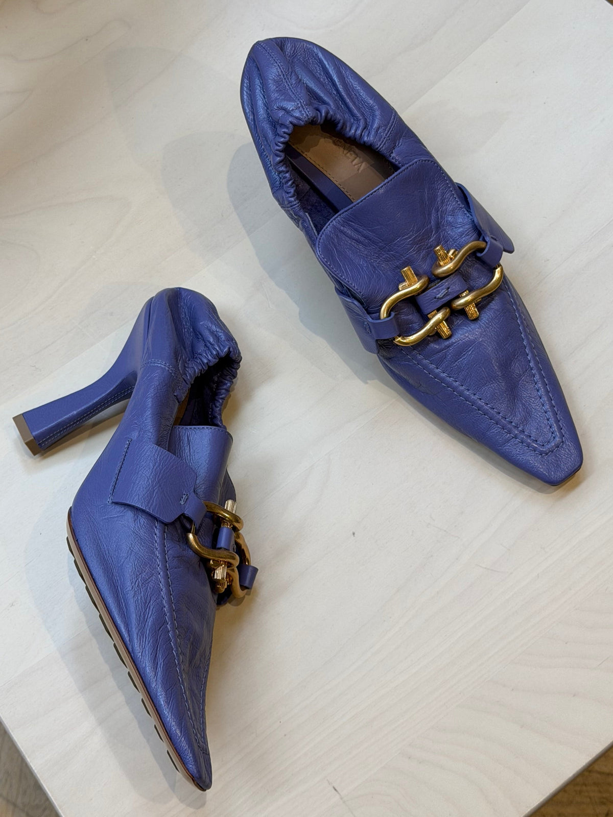 BOTTEGA VENETA HEELS PURPLE